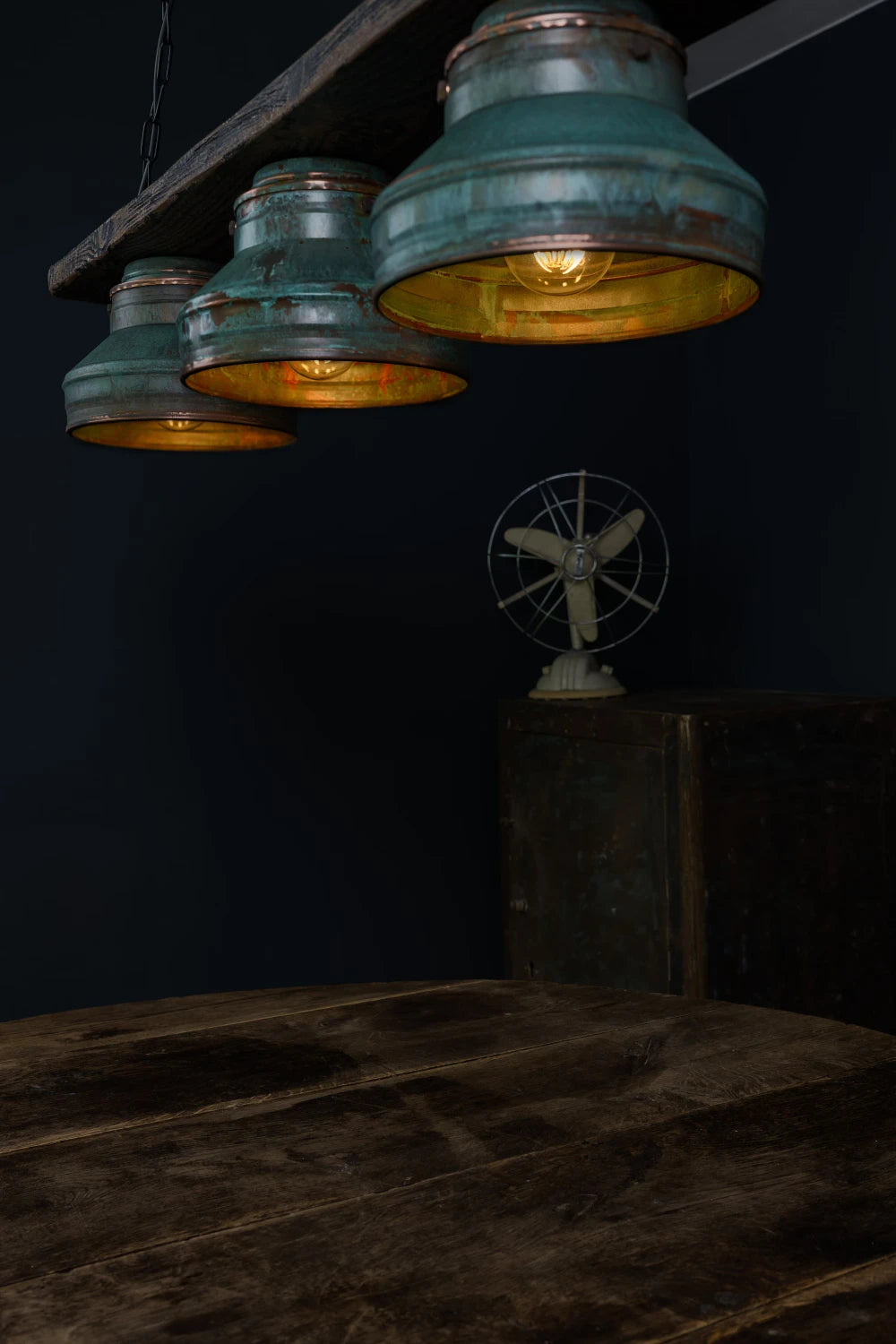 Tripple Copper Patina Pendant