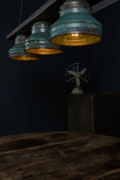 Tripple Copper Patina Pendant