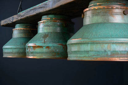 Tripple Copper Patina Pendant